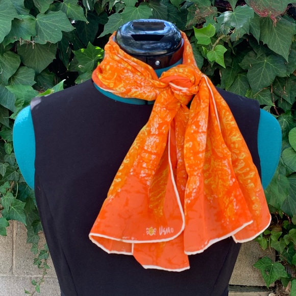 Vera Neumann | Accessories | Vtg Vera Neumann Silk Scarf 6s 70s Designer  Orange Abstract Boho Retro Ladybug | Poshmark